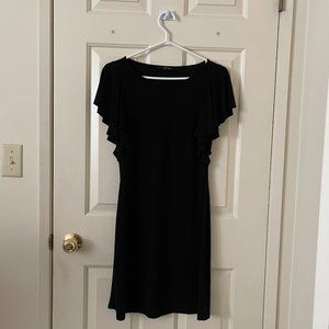 B'Leev Black Dress with Ruffle Sleeves Size Small